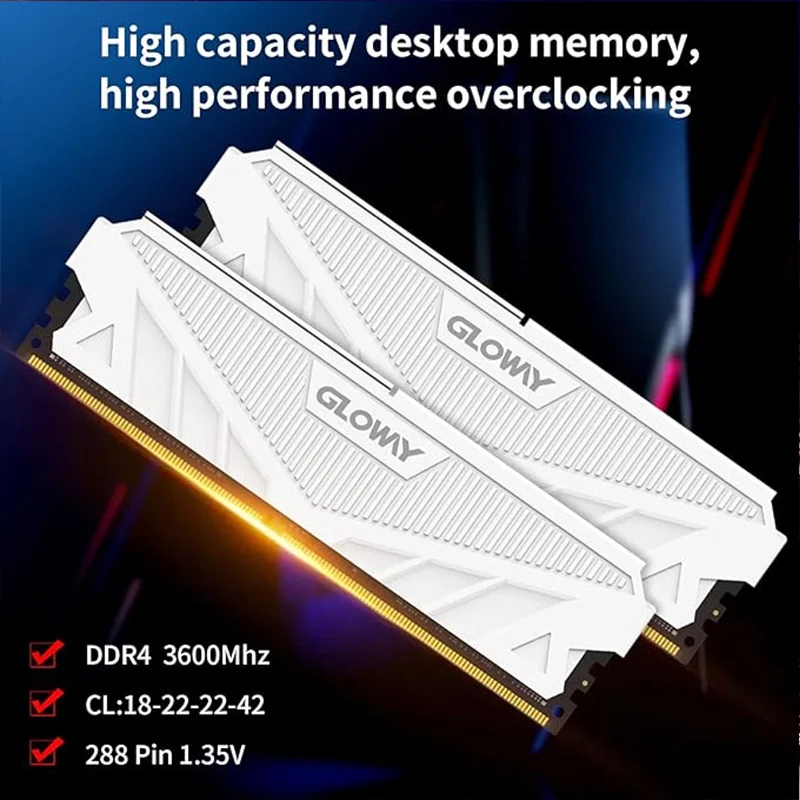 Gloway Memoria Ram Ddr4 16Gb 3200Mhz 3600Mhz 8Gb Heat Spreader Dual Channel 288Pin Udimm Dissipatore Di Calore Memoria Desktop Per Pc
