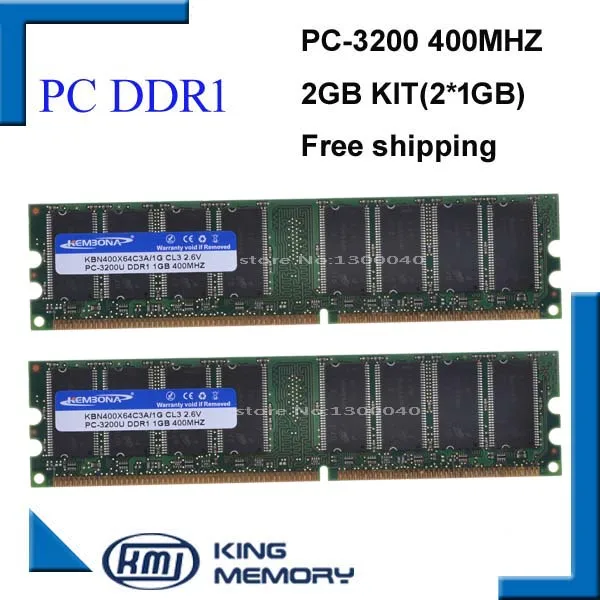 Kembona Miglior Prezzo Desktop Ddr1 400 Mhz 2 Gb (Kit Di 2X1 Gb Ddr1) Pc-Kba400X64C3A/1G Ram A Bassa Densità Per Tutta La Scheda Madre Desktop