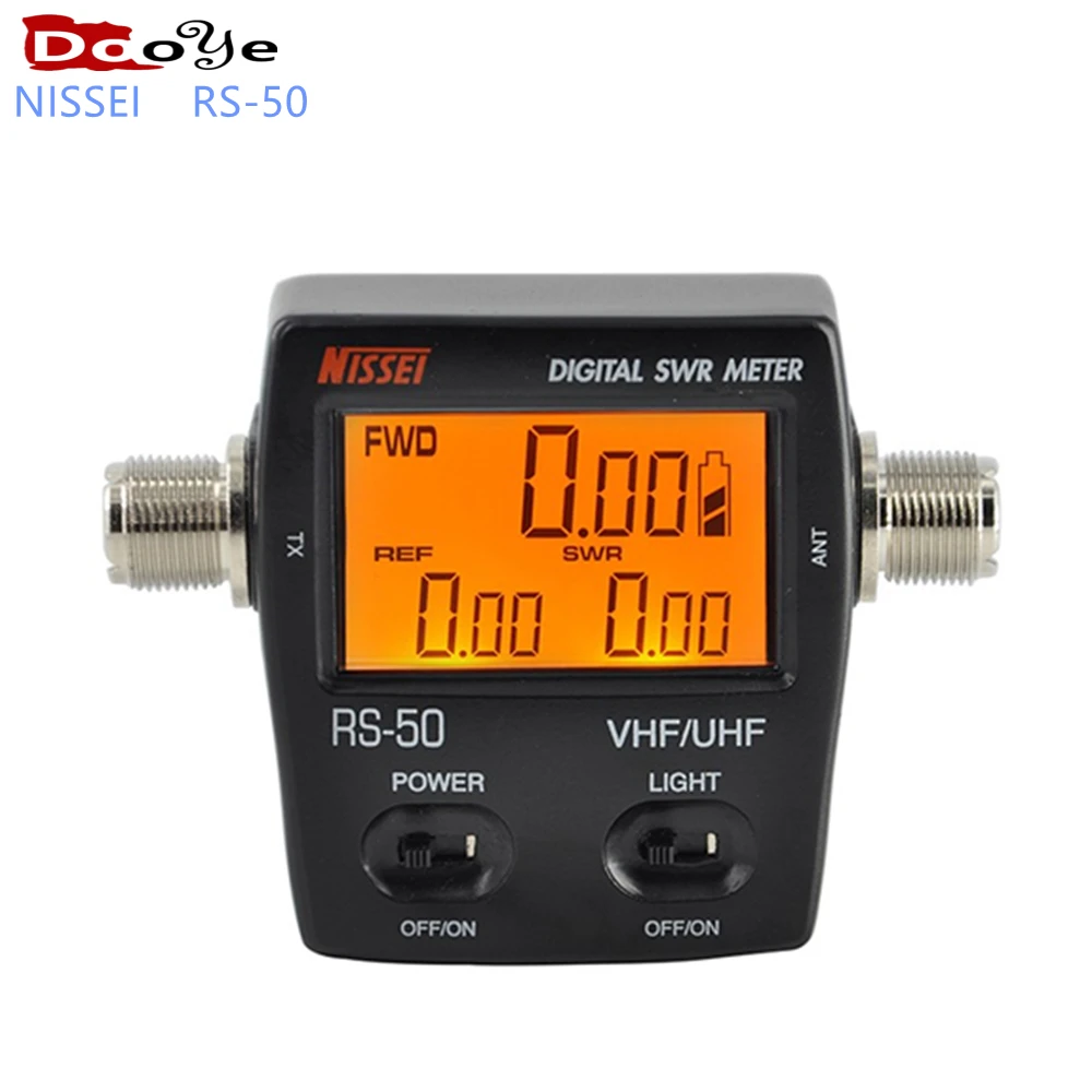 Rs-50 Digital Swr/Watt Meter Nissei 125-525Mhz Uhf/Vhf M Tipo Connettore Per Tyt Kenwood Baofeng Led Screen Radio Power Counter