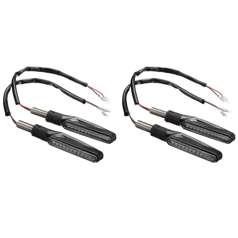 2X Motorcycle Led Turn Signal Lights For Kawasaki Ninja 1000 250R 300 650 650R Zx7R