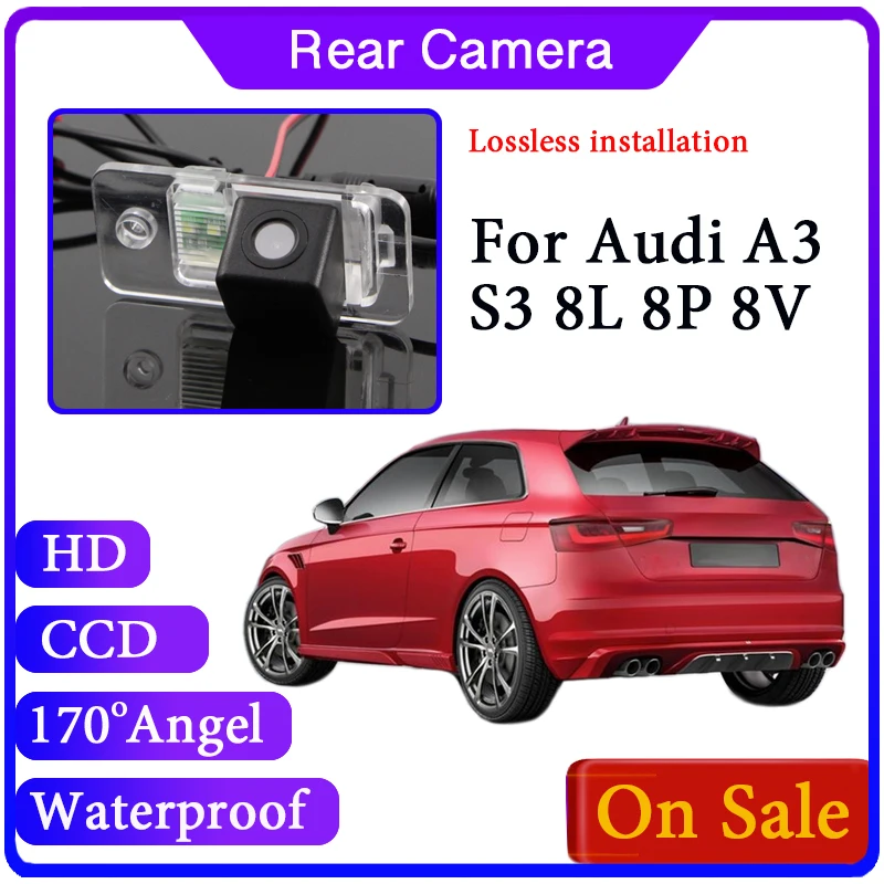 Macchina Fotografica Dell'Automobile Per Audi A3 S3 Rs 3 8P 8V 8Y 1999 ~ 2020 Back Up Della Macchina Fotografica Funzione Impermeabile Di Visione Nott