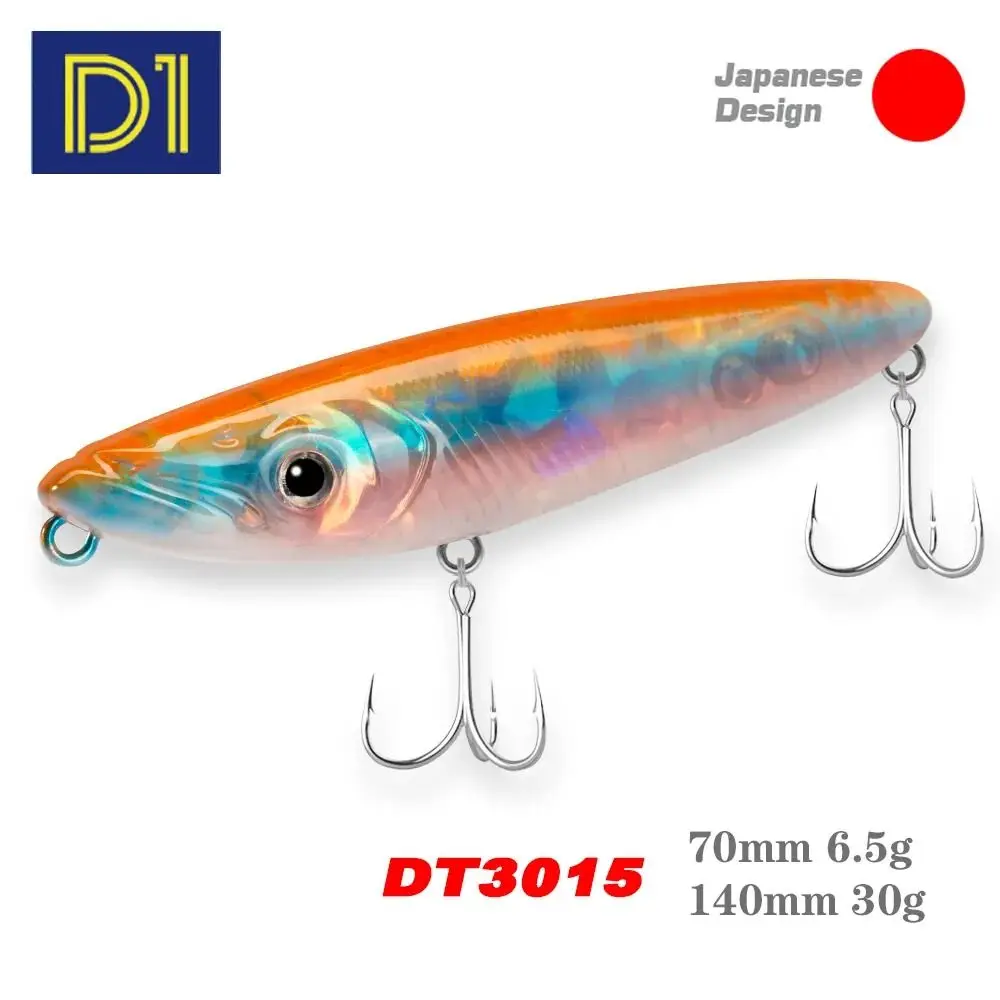 Wobblers Da Pesca Bass Fishing Lure Walk The Dog Vmc Treble Hook Pencil Lure 70Mm 6.5G/140Mm 31G Pesca Topwater Lure