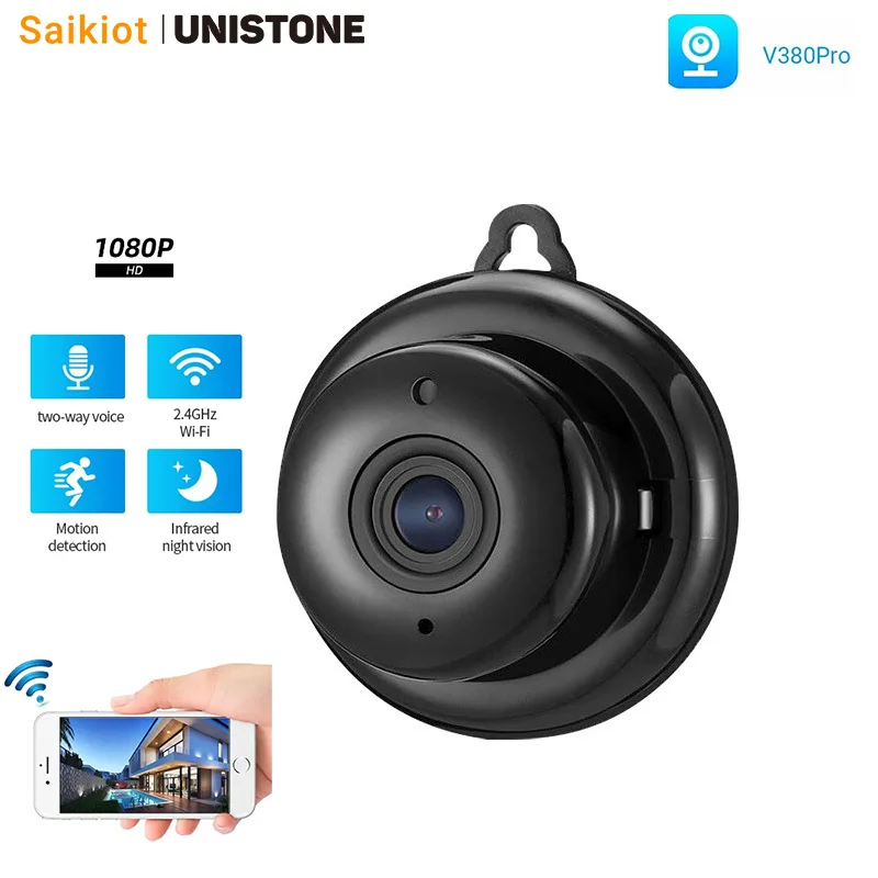 Saikiot V380 Wifi Smart Net Camera Baby Monitor 1080P Wireless Indoor Camera Audio Bidirezionale Cctv Home Security V380 Wifi Camera