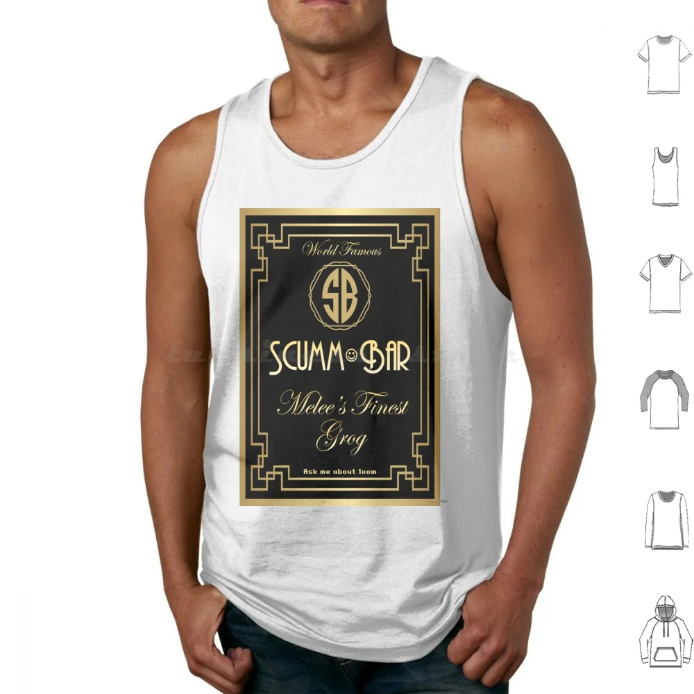 World Famous Scumm Bar Travel Poster ( Monkey Island) Canotte Gilet Senza Maniche Monkey Island Melee Secret Of Monkey