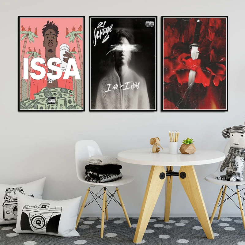 Quadro Su Tela 21 Savage Rap Music Album Star Hip Hop Rapper I Am Goo Poster Stampe Art Wall Pictures Home Decor Картины