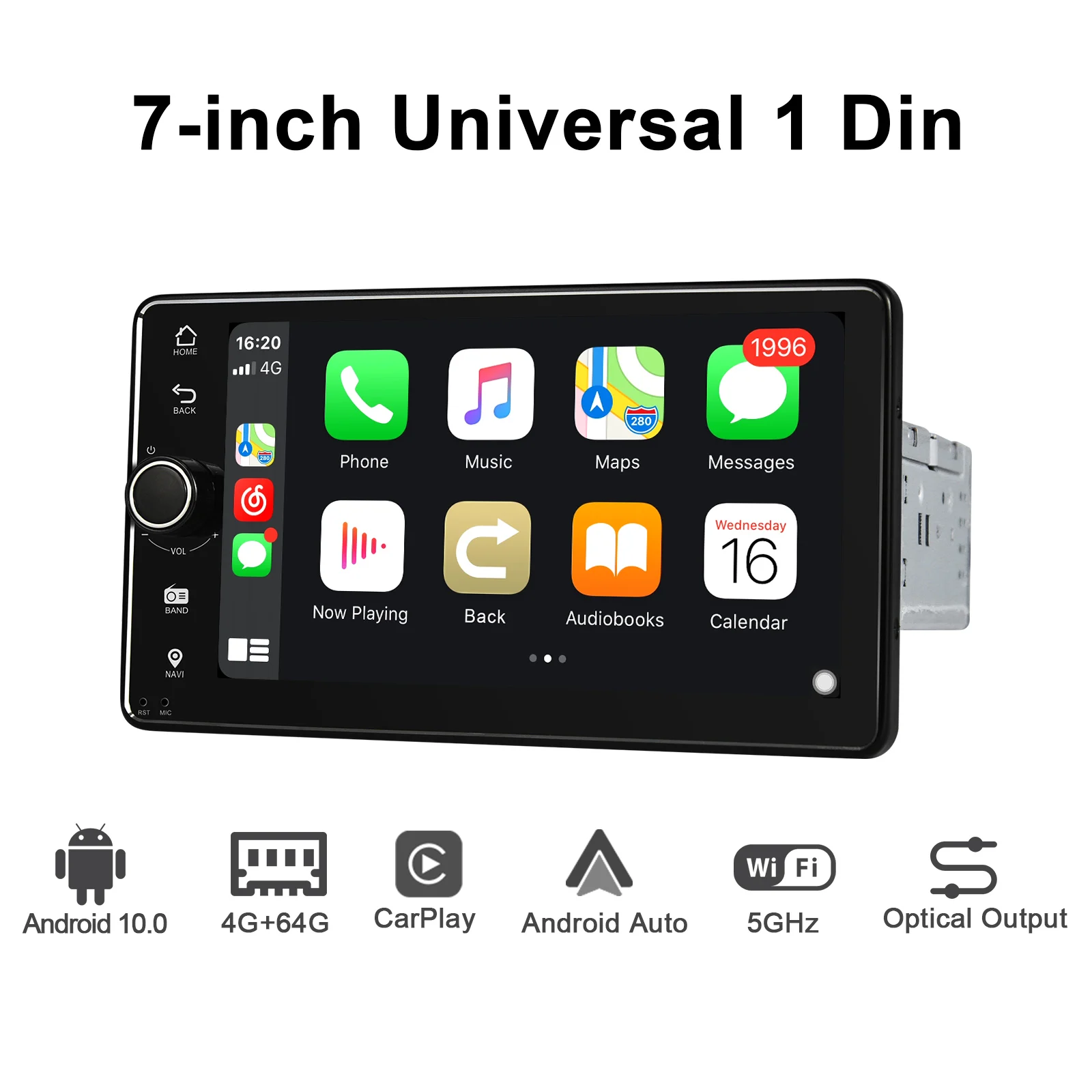Joying Head Unit 7 "Universal 1Din Radio Stereo Car Multimedia Player Android Auto Autoradio Bluetooth Car Intelligent System