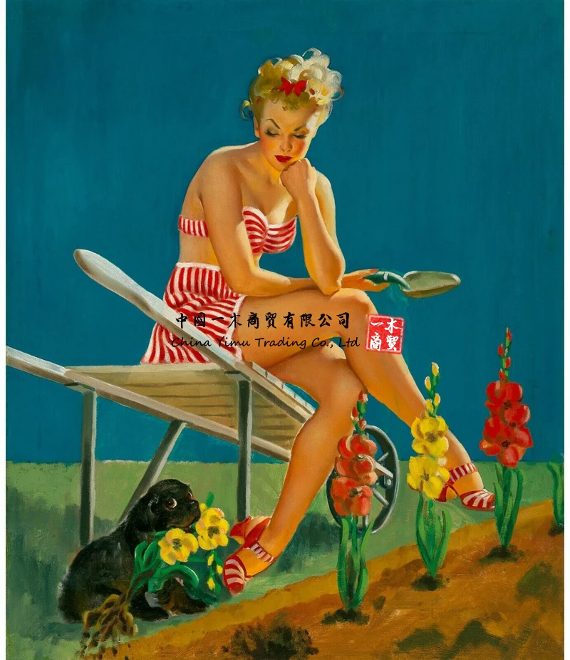 Pinup Girl-Dumb Pluck Poster Stickers Picture Art Movie Car Game Film Us Ww2 Militaria