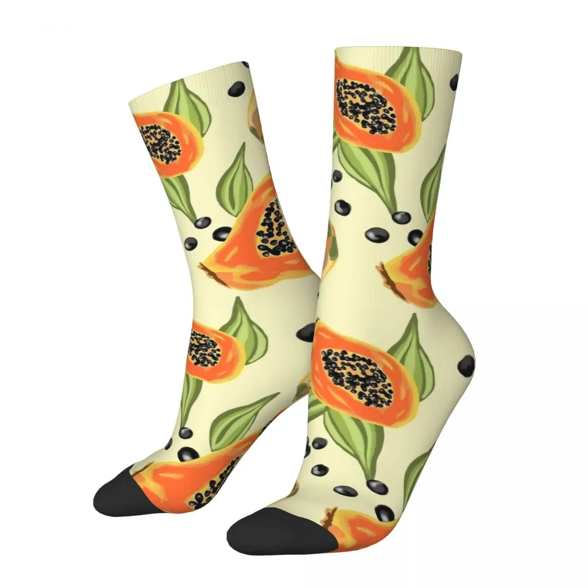 Harajuku Papaya Tropical Fruit Calzini Sportivi Calzini In Poliestere Per Donna Uomo