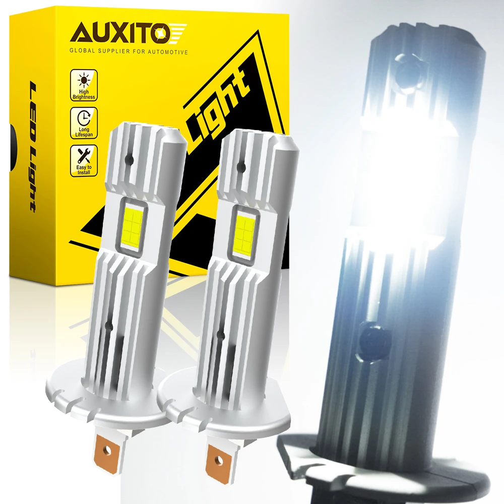 Auxito H1 Led Headlight H1 Led Lampadine Canbus Non Polarità Per Ford Focus Fiesta Skoda Fanless 6500K Super Bright H1 Lampada Fendinebbia