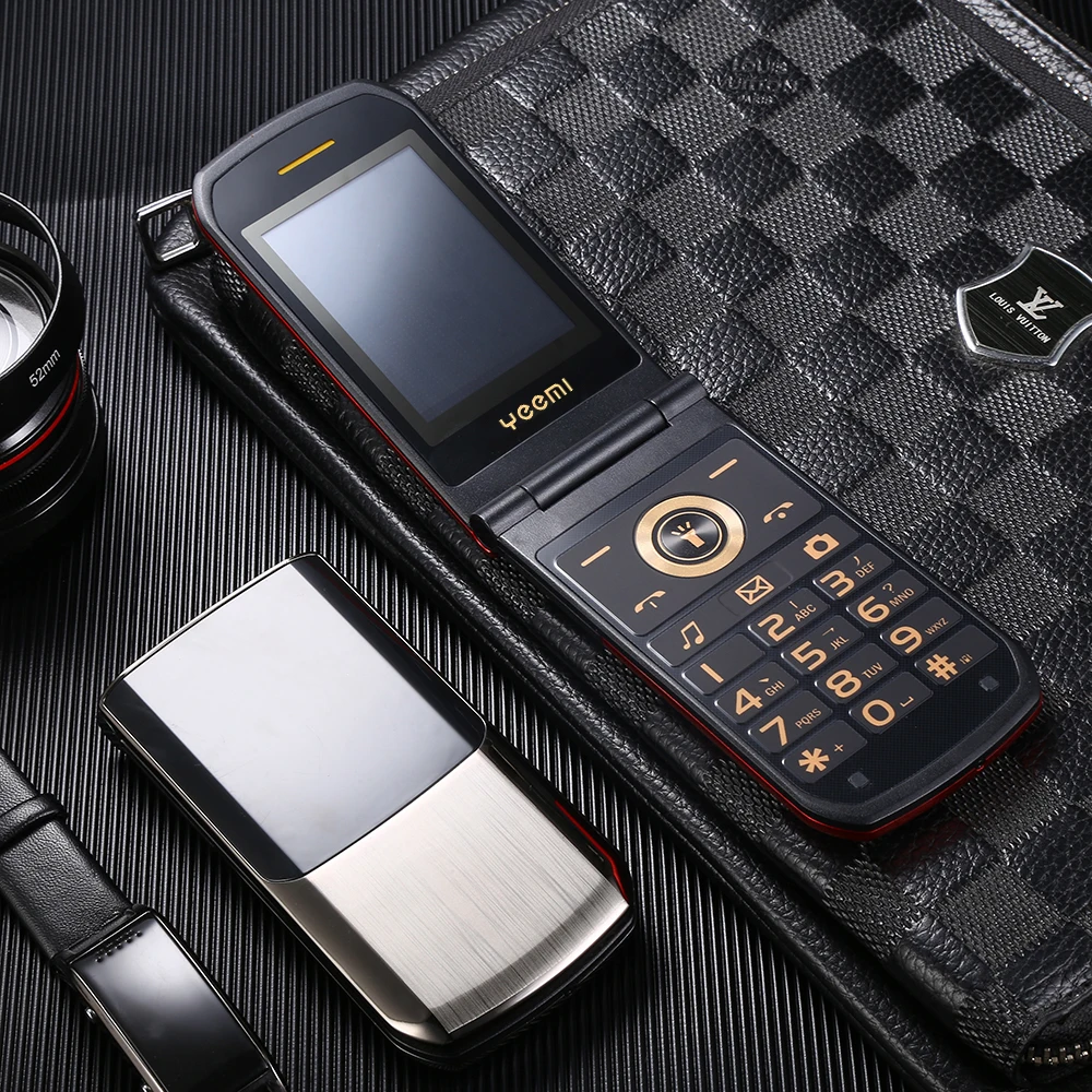 Touch Display Sottile Telefono Cellulare A Conchiglia Per Anziani Anziani Flip Chiave Russa Torcia Doppia Sim Corpo In Metallo Con Quadrante Rapido