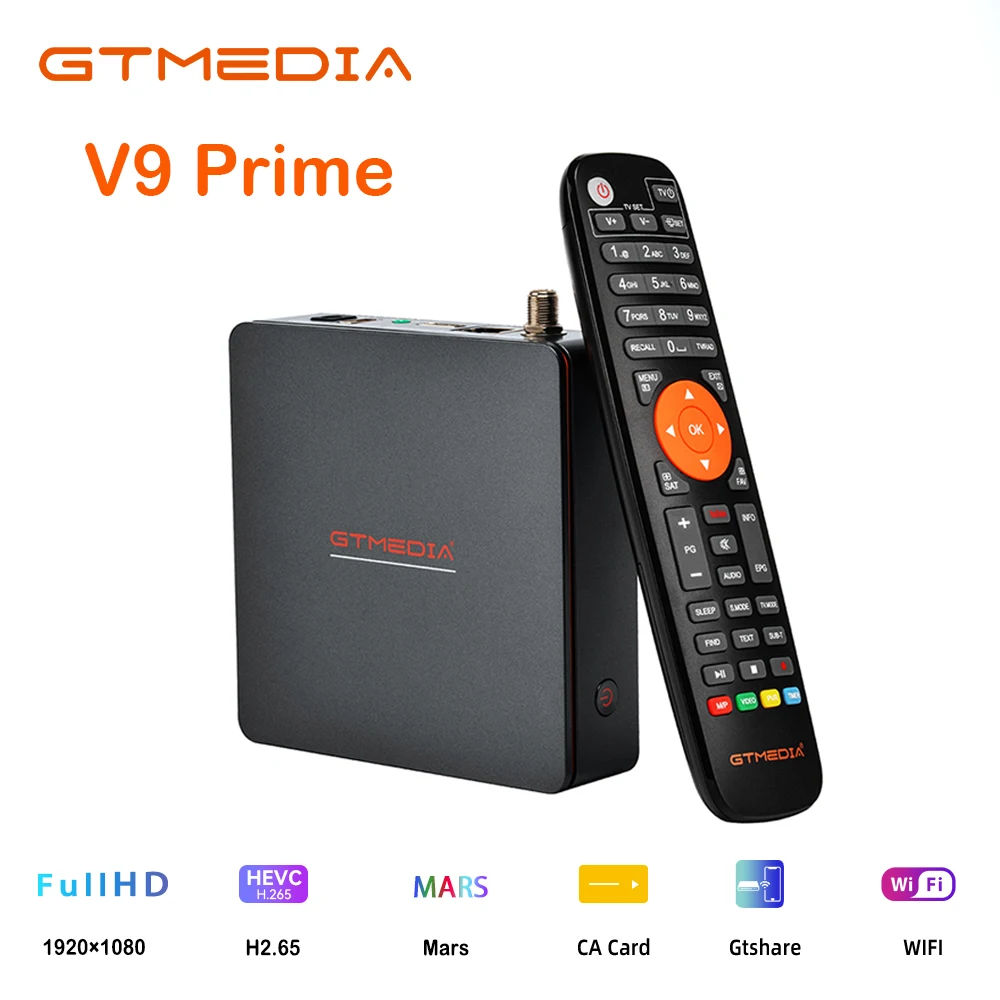 Gtmedia V9 Prime Mars Decoder Satellitare Dvb-S2X Sintonizzatore Tv Digitale, Biss Auto Roll/Avs + Vc /Acm Ricevitore Satellitare
