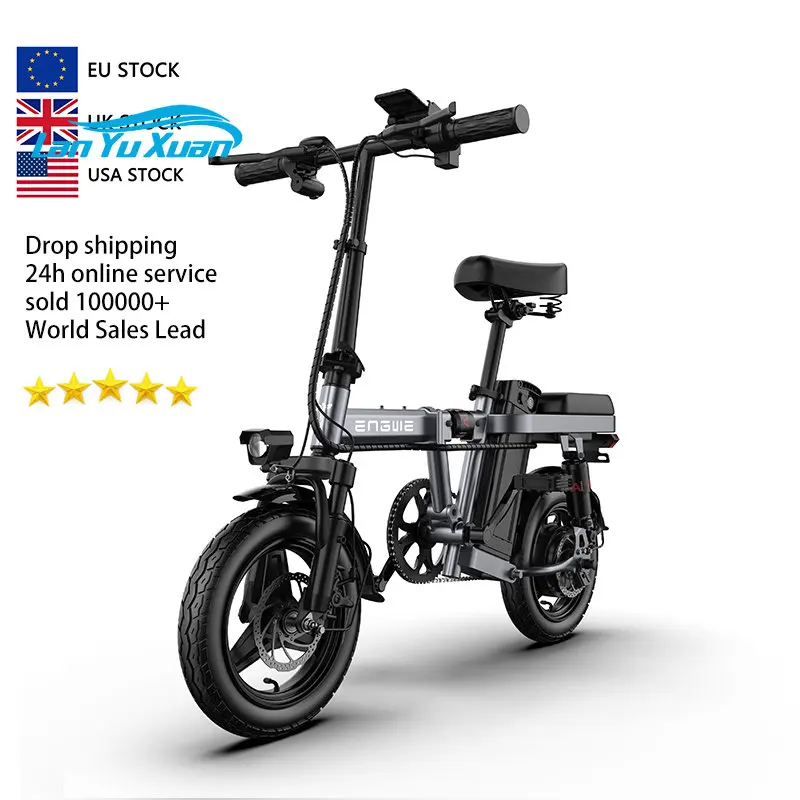 Eu Stock Engwe T14 14 Pollici Grasso Pneumatico Pieghevole Ciclomotore Elettrico Bici 48V 350 45 Km/H Bicicletta Elettrica All'Aperto E Bici