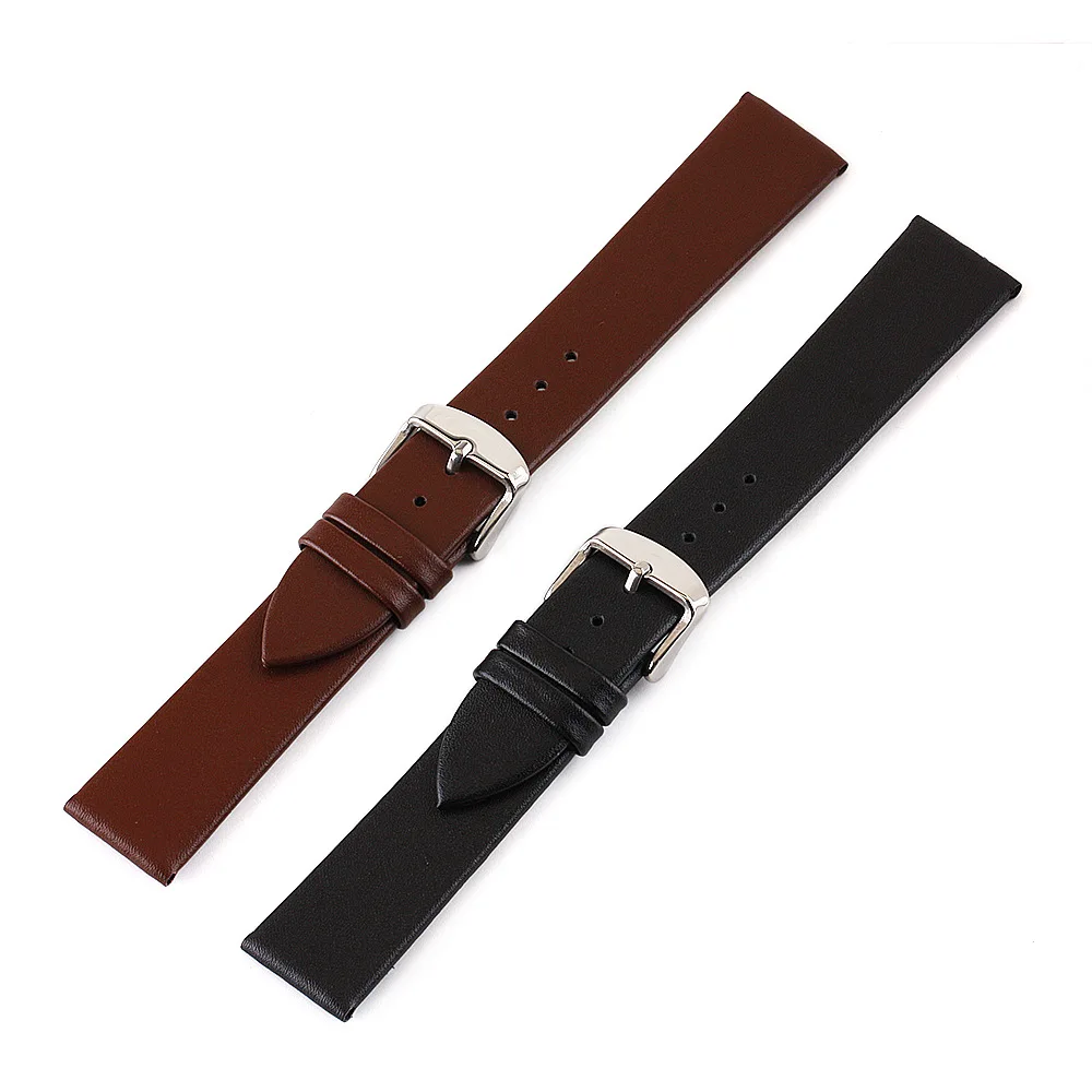 High-End Watch Accessories Ultra-Thin Top Layer Needle Pattern Leather Watch Strap 12Mm 14Mm 16Mm 18Mm 20Mm 22Mm 24Mm