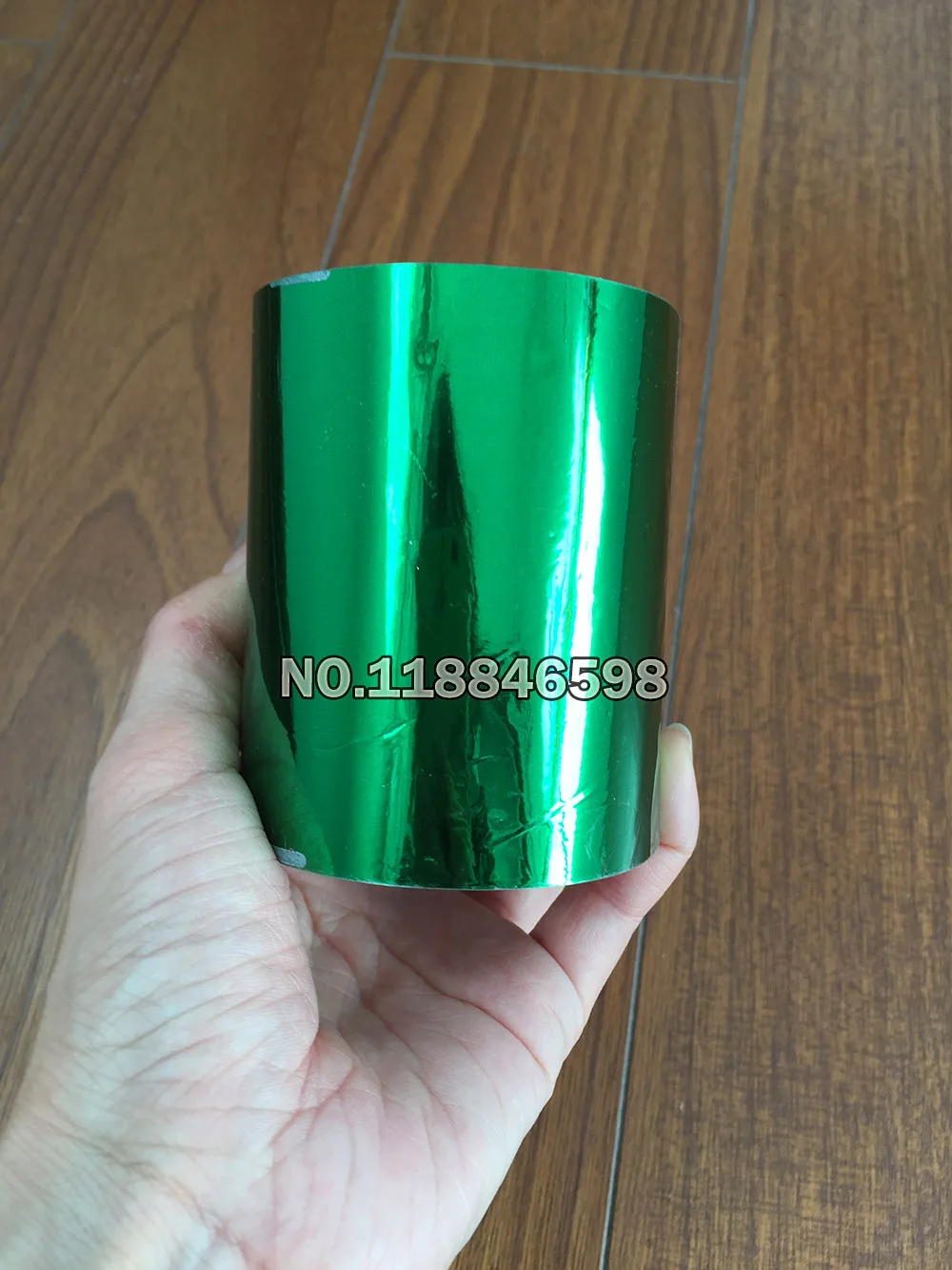 Stampa A Caldo Della Stagnola Di Colore Verde Di Un Lato Su Carta 8Cm X 120M/Lotto Scatola Del Pacchetto Di Diy/Materiale Plastico Con Il Costo Di Spe