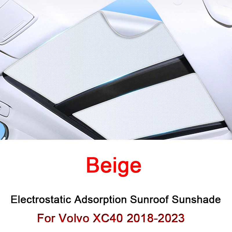 Per Volvo Xc40 2018-2023 Adsorbimento Elettrostatico Tetto Auto Parasole Lucernario Tenda Ombreggiatura Parabrezza Copertura Tetto Apribile Accessori