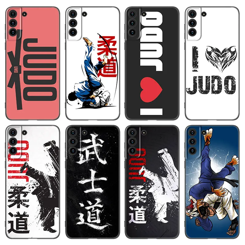 Judo I Love Judo Custodia Per Telefono Per Samsung Galaxy S22 S21 S20 Ultra Fe S10E S10 Lite S9 S8 Plus S7 Edge Soft Tpu Cover Nera