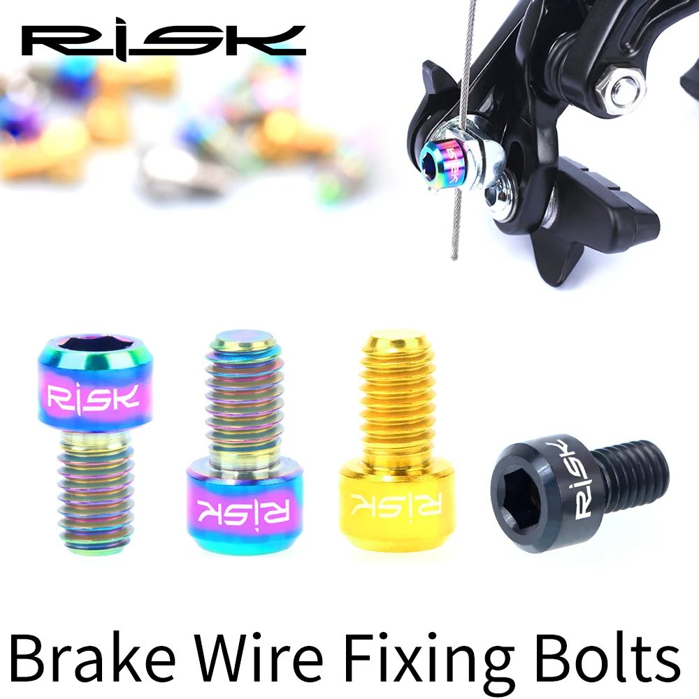 Rischio 2 Pz/Scatola M6X10Mm Della Bici Freno A Disco Pinza Filo Viti Di Fissaggio Mountain V-Brake Strada C-Freno Interno Cavo Di Linea Del Bullone F