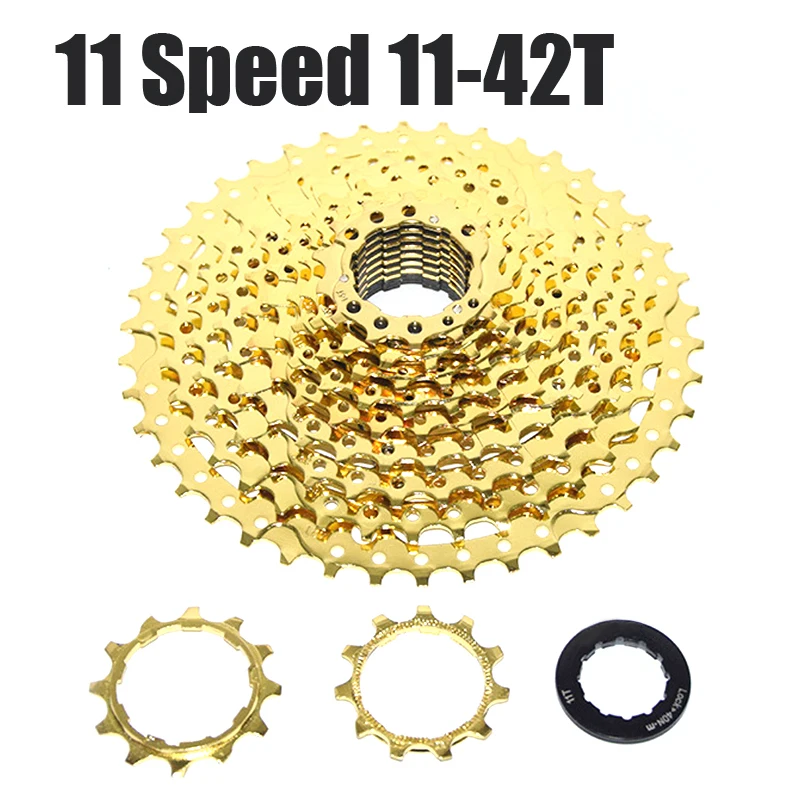 Mtb Cassette 11-Speed 11-42 T Vassoio D'Oro Bmx Bici Ruota Libera In Alluminio E Acciaio Inox Volano Per Shimano Sram