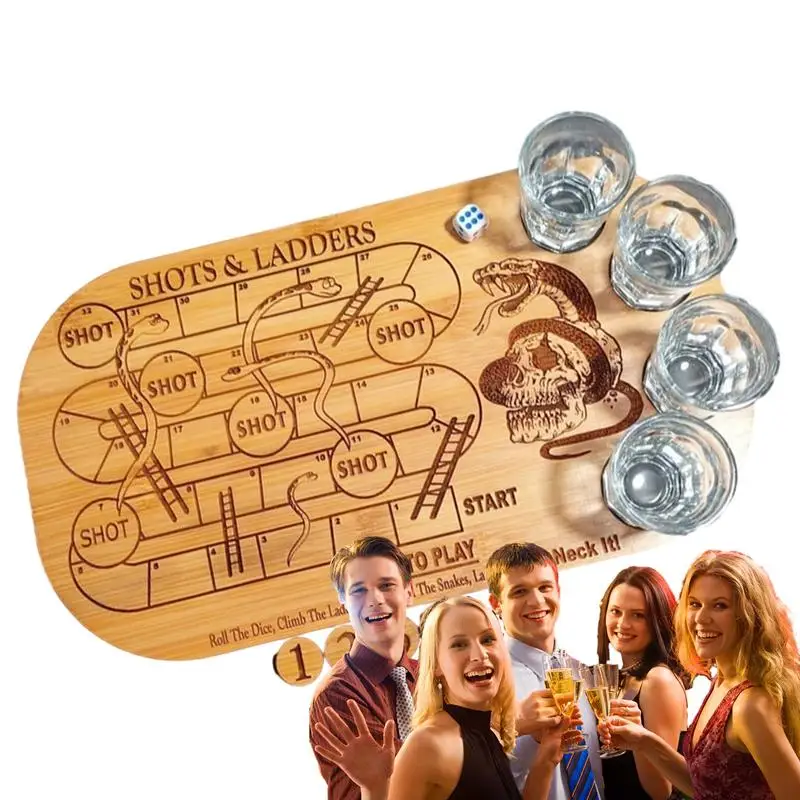 Bar Gioco Da Tavolo Tazza Da Bere In Legno Tazza Da Vino Gioco Scacchi Tavolo Da Scacchi Volante Set Da Gioco Per Bar Hotel Home Party