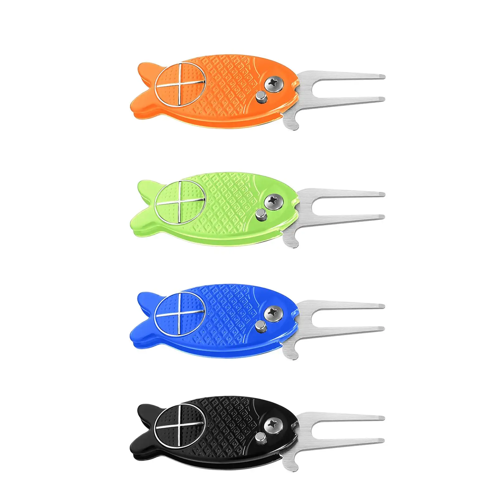 Golf Divot Repair Tool Equipment Per Golfisti Sostituzione Pieghevole Leggero In Acciaio Inossidabile Portatile Pitch Mark Repair Fork