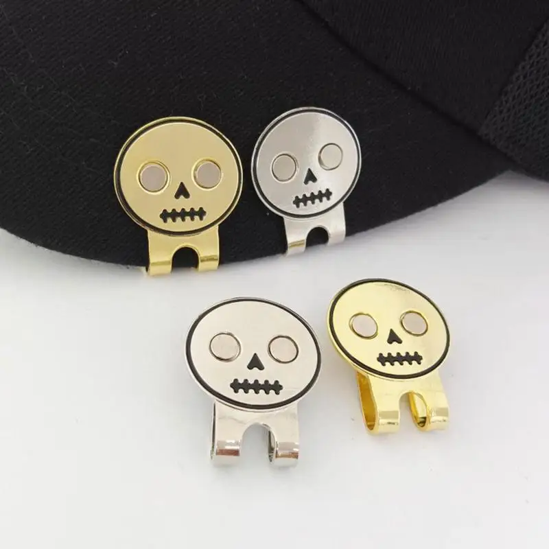 Pallina Da Golf Mark Golf Hat Clips Magnetic Golf Putter Position Marker Golf Marker Per Golfista Regalo Uomo Donna Skull Golf Accessori