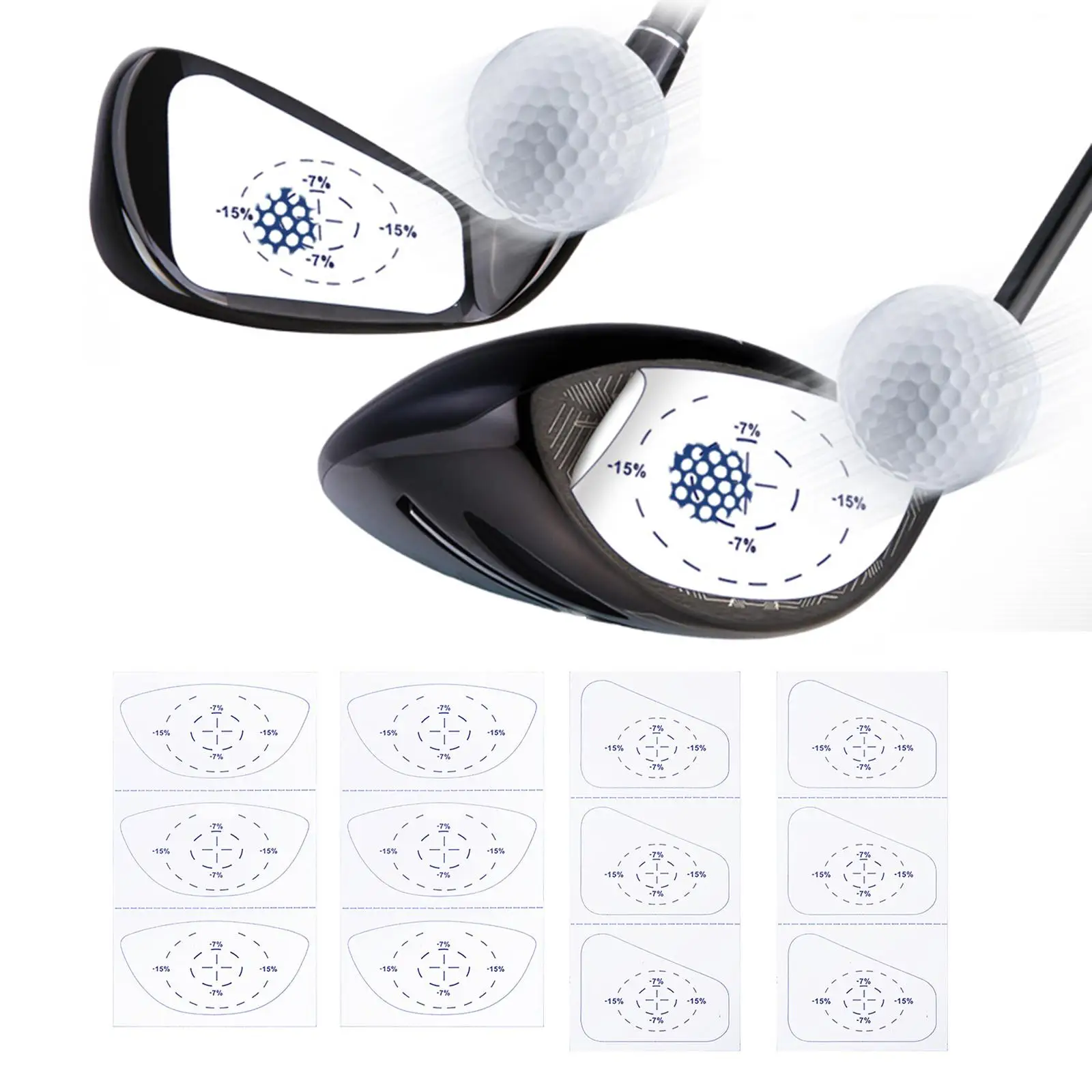 Club Impact Stickers Club Consistenza Golf Training Stickers Insegnamento Golf Club Marking Paper Impact Tape Labels Uomo Donna