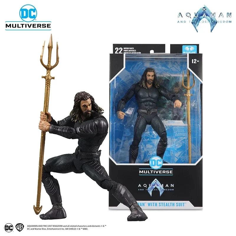 Original Dc Toys Aquaman 2 Movie Aquaman Gold & Green Suit Action Figure Model Giocattolo Da Collezione Regalo Di Compleanno