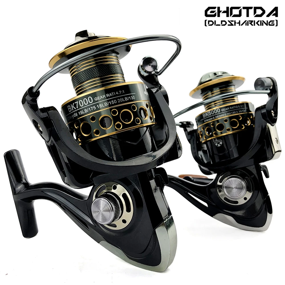 Mulinello Nero Leggero Rapporto Giri/Min Alto 5.2:1 Mulinelli Per Baitcasting Sale/D'Acqua Dolce 8-10Kg Resistenza Massima Spin Carretilha De Pesca