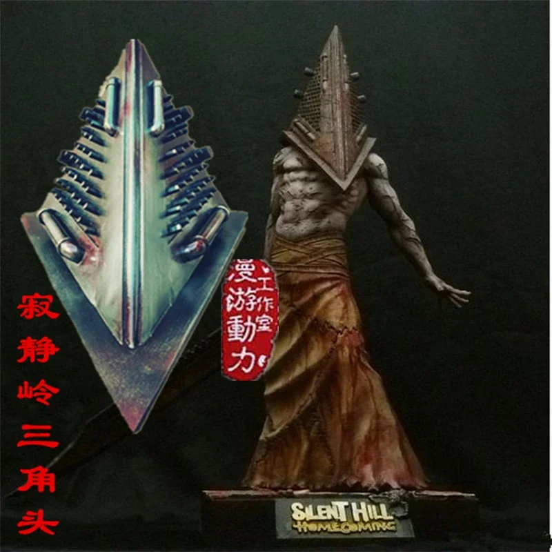 Gioco Silent Hill Pyramid Head Cosplay Arma Red Pyramid Thing Copricapo Machete Prop Halloween Christmas Accessorio Personalizzato