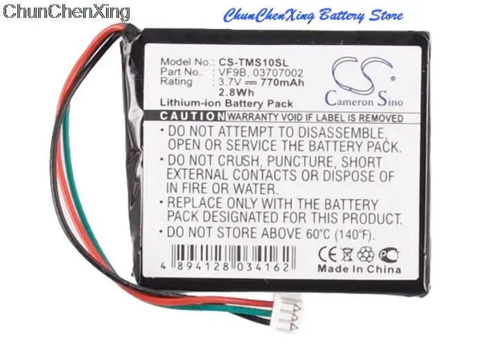 Cameron Sino 770Mah Batteria Muslimb, Muslimb, Vf9B Per Tomtom 1 Ex00, 4 Ex0.001.11, Facile Da Avviare, Start2
