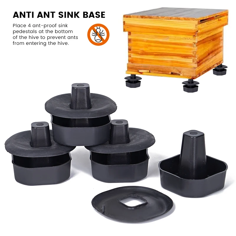 4Set Piedini Per Alveare A Prova Di Insetti Supporto Per Alveare Supporto Anti-Formica Per Alveare Base Per Lavello Treppiede Strumenti Per Apicoltura