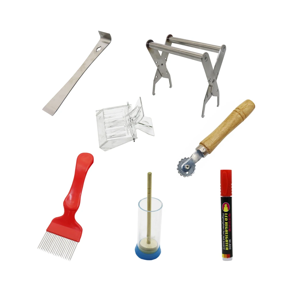 7 Pz/Set Strumenti Per Apicoltura Raschietto Per Alveare Supporto Per Telaio Per Alveare Strumenti Per Marcatura Di Api Apparecchi Per Alveare Strumen