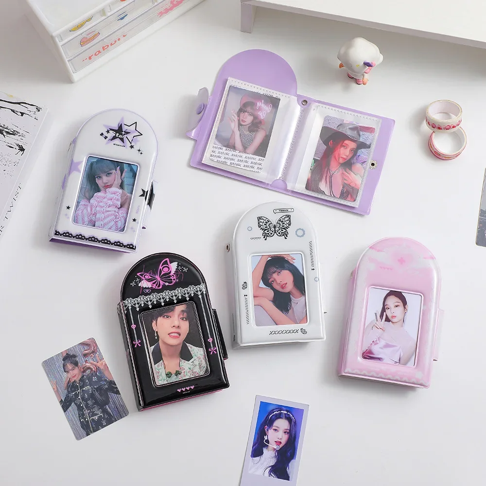 Kpop Nero Rosa 20 Pagine Compleanno Ins Pvc Cartoon Album Fotografici Rilegatrice Per Libri Coupon Studente Scuola Cancelleria Regali