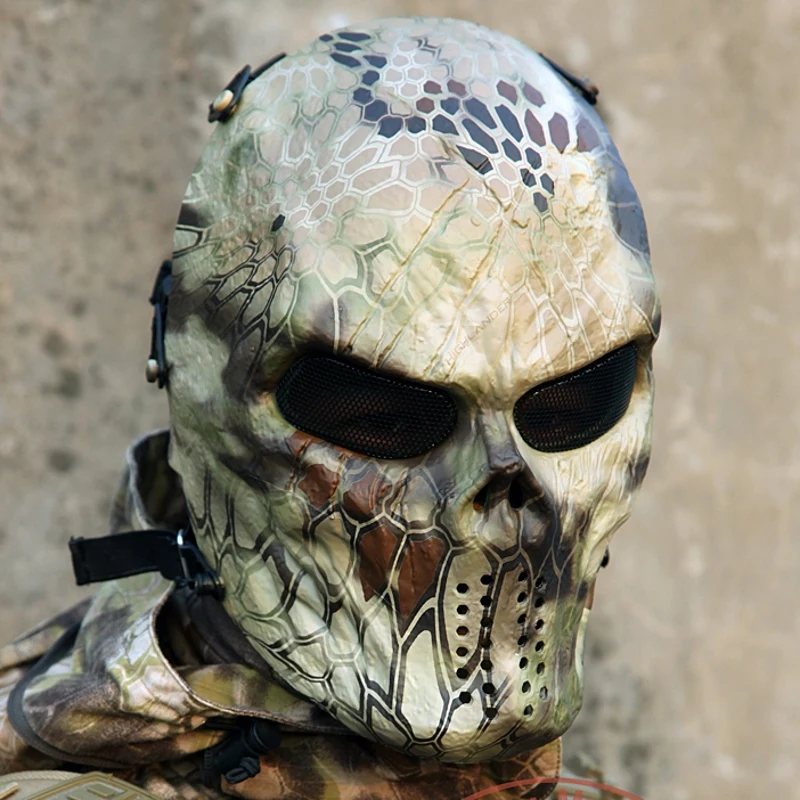 Highland Airsoft Paintball Skull Full Face Protection Mask Per Outdoor Wargame Tactical Gear Cs War