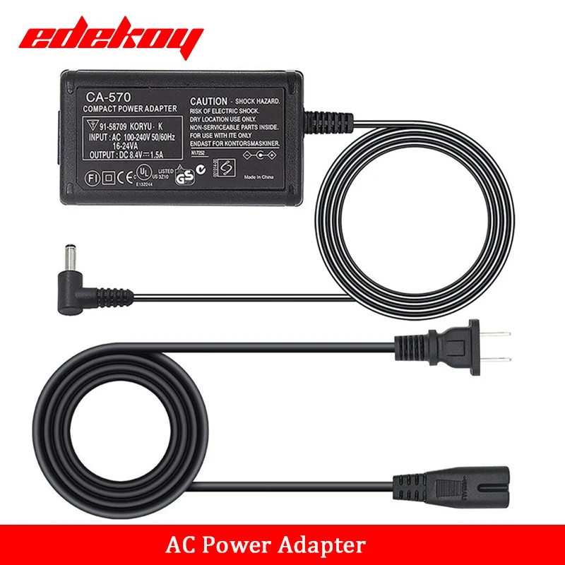 Adattatore Di Alimentazione Ca Ca-570 Ca570 Ca570K Per Canon Fotocamera Digitale Xc10 Zr60 Zr65Mc Zr70Mc Zr80 Zr85 Zr90 Zr100 Zr200 Zr300 Zr400