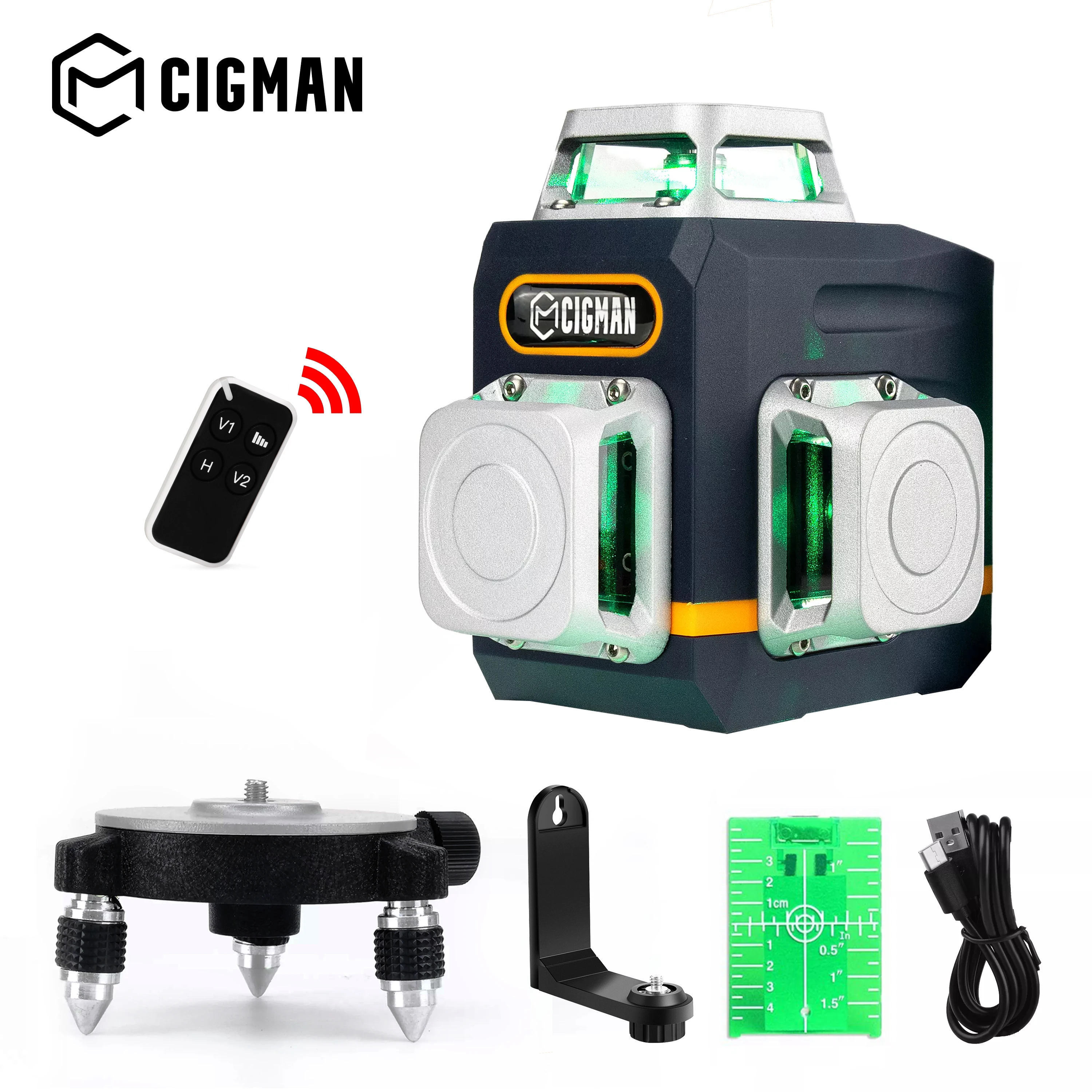 Livella Laser A 12 Linee Autolivellante Orizzontale E Verticale 360 Livello Laser Osram Green Beam Con Telecomando