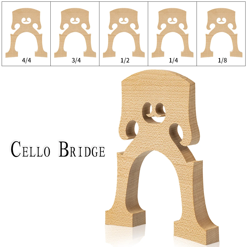 Ponte Per Violoncello In Acero Standard Ponte In Acero Per Uso Pratico 4/4 3/4 1/2 1/4 1/8 Ponte Per Violoncello