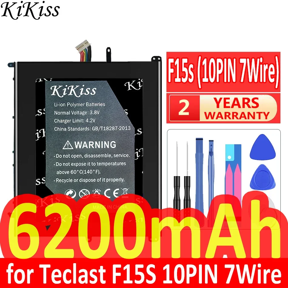 Batteria Potente Kikiss Da 6200Mah Per Teclast F15S Utl-2778180-2S Utl-2978180-2S Utl-3078180-2S 10Pin 7 Fili