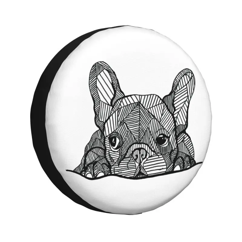 Copertura Per Pneumatici Di Ricambio Bulldog Francese Per Grand Cherokee Jeep Rv Suv 4Wd 4X4 Frenchie Dog Car Wheel Protector Covers 14 "15" 16 "Polli