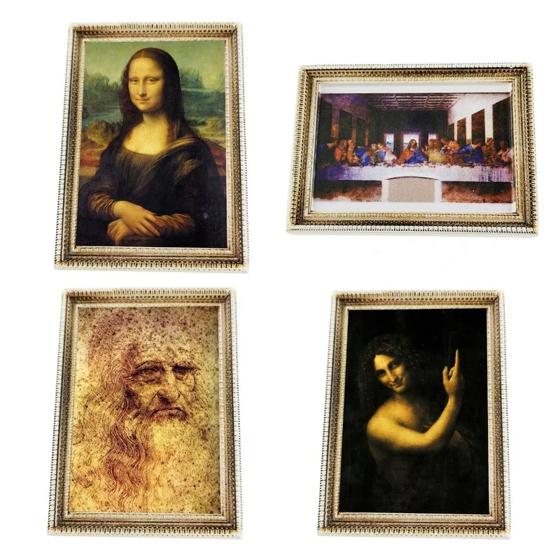 Leonardo Da Vinci' Dipinti Magneti Per Il Frigo L'Ultima Cena Mona Lisa Adesivi Magnetici Per Bacheca Meraviglioso Arredamento Per La Casa