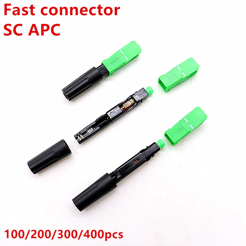 Connettore Rapido Sc Apc Single-Mod Fibra Ottica Sc Apc Ftth Connettore Rapido Adattatore Rapido In Fibra Ottica Coda Dritta