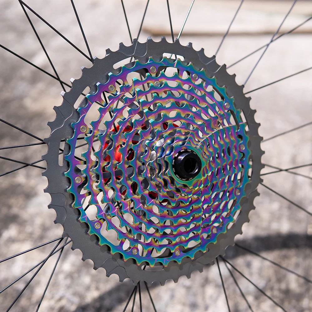 Ultimate Mtb 11 Speed Cassette 9-50T Ult Rainbow Xd Cassette Ultralight 11 S Cassette Mountain Bike Volano Pignone K7 Colorato