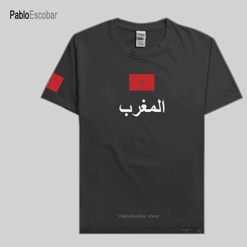 The Western Kingdom Of Morocco Magliette Da Uomo Marocchine Fashion Nation Team T-Shirt In Cotone Abbigliamento Sportivo Tees Country Mar