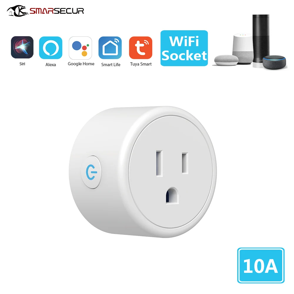 Wifi Smart Plug Works With Alexa Google Home,   Aoycocr Smart Outlet, No Hub Needed, Mini Socket Plugs