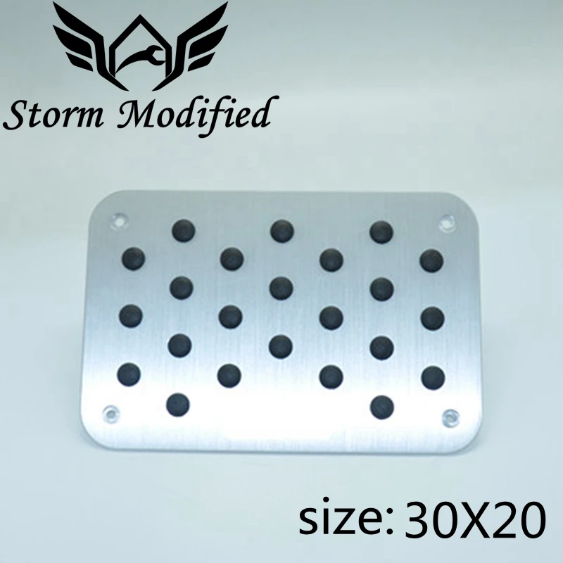 Auto In Lega Di Alluminio Del Pavimento Zerbino Tappeto Di Spessore Tacco Aluminiun Piatto Pedale 30X20Cm