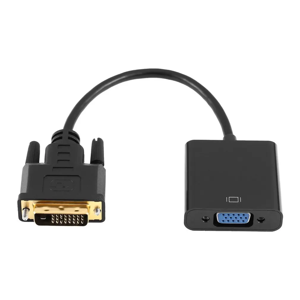 Dvi-D Full Hd 1080P A Vga Cavo Convertitore Adattatore Attivo 24 + 1 Pin Maschio A 15Pin Femmina Cavo Monitor Per Pc Display Card Onleny
