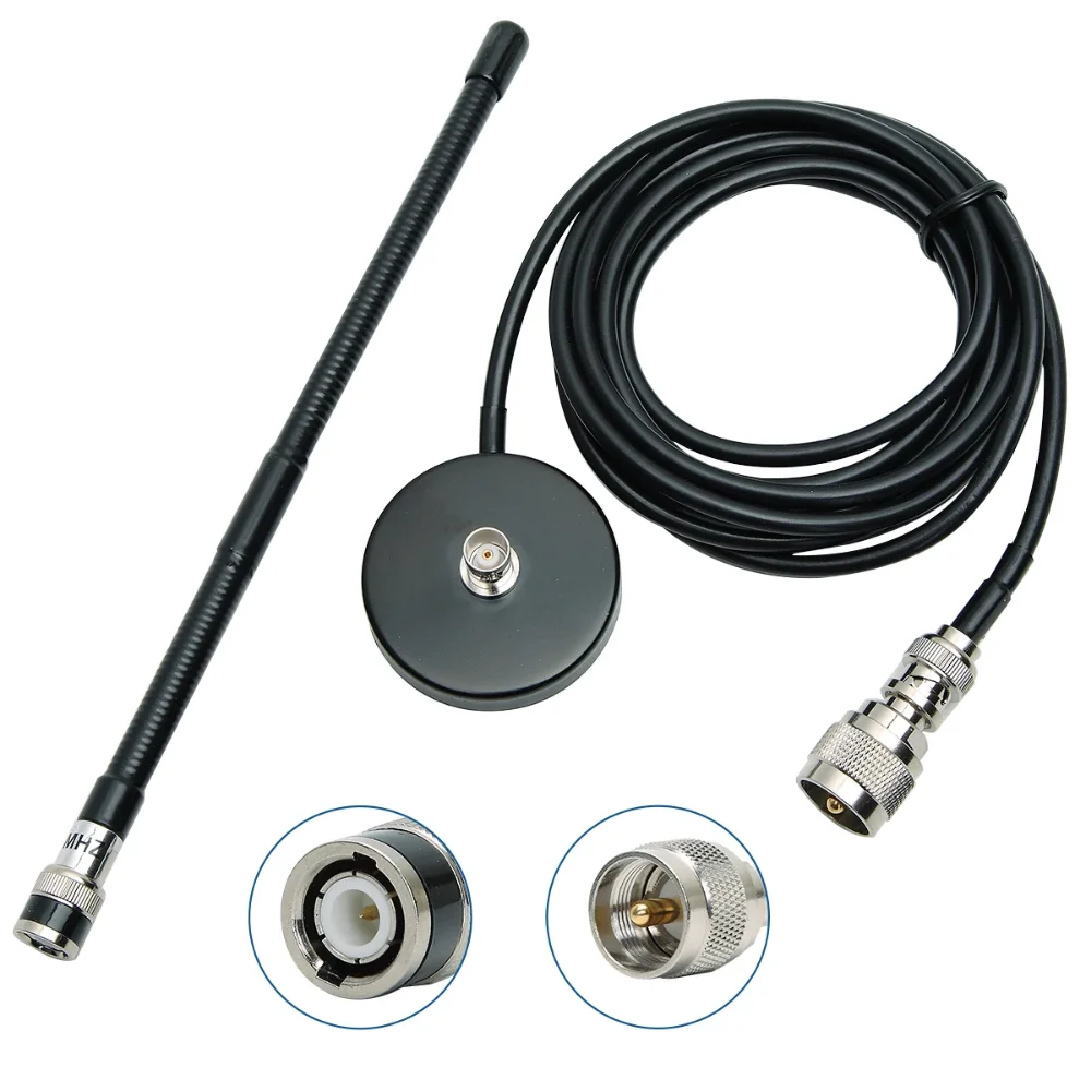 Antenna 27Mhz Antenna Radio Cb Base Magnetica A Frusta Morbida Con Cavo Di Alimentazione Da 4 Metri Per Radio Cb Portatile Midland 253