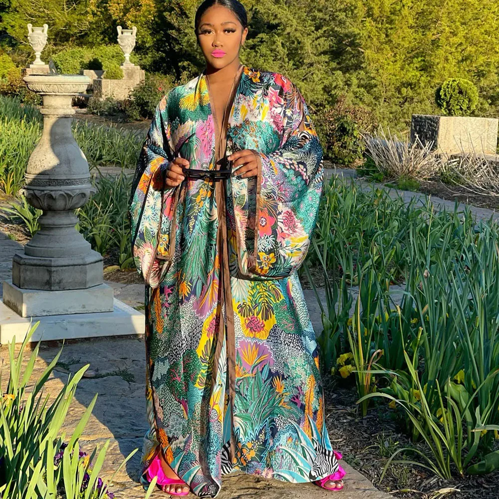 2022 Maxi Dress Kimono Giapponese Tradizionale Donna Lungo Kimono Cardigan Cardigan Camicetta Camicia Stampa Femminile Abito Giapponese