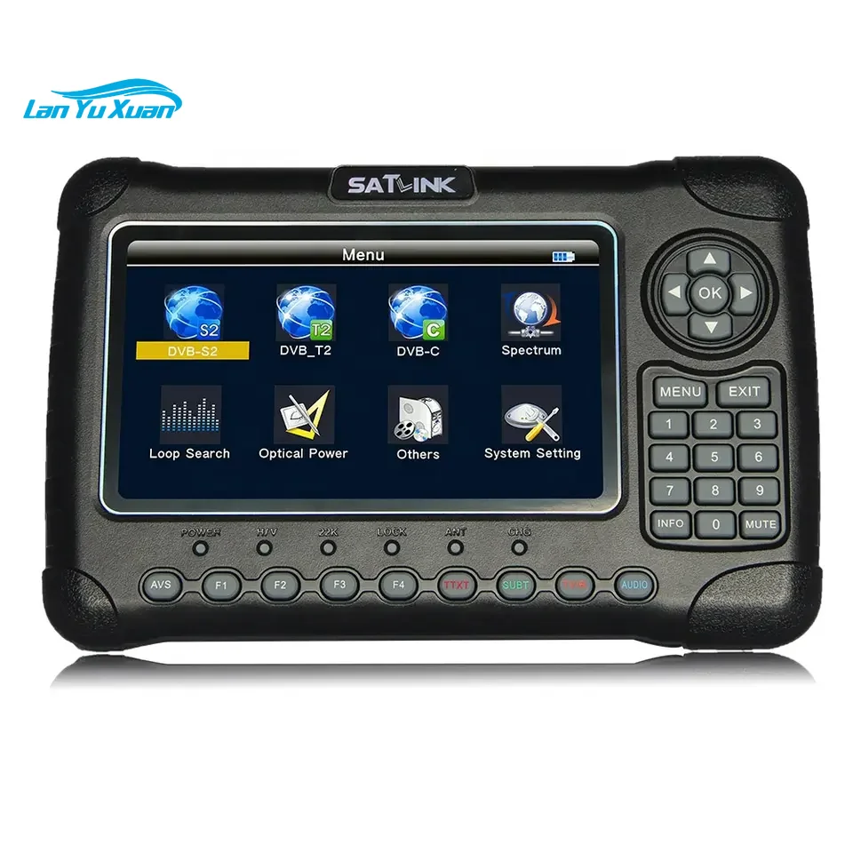 Combo Sat Link Ws-6980 Satellite Finder Con Display Lcd Da 7 Pollici Dvb S2 Dvb T2 Dvb C Finder Satellite Per Il Monitoraggio Gps