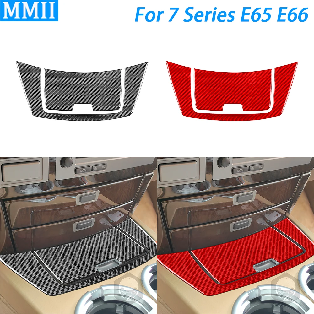 Per Bmw Serie 7 E65 E66 2002-2008 Vera Fibra Di Carbonio Centrale Accendisigari Pannello Di Copertura Trim Car Interior Decoration Sticker